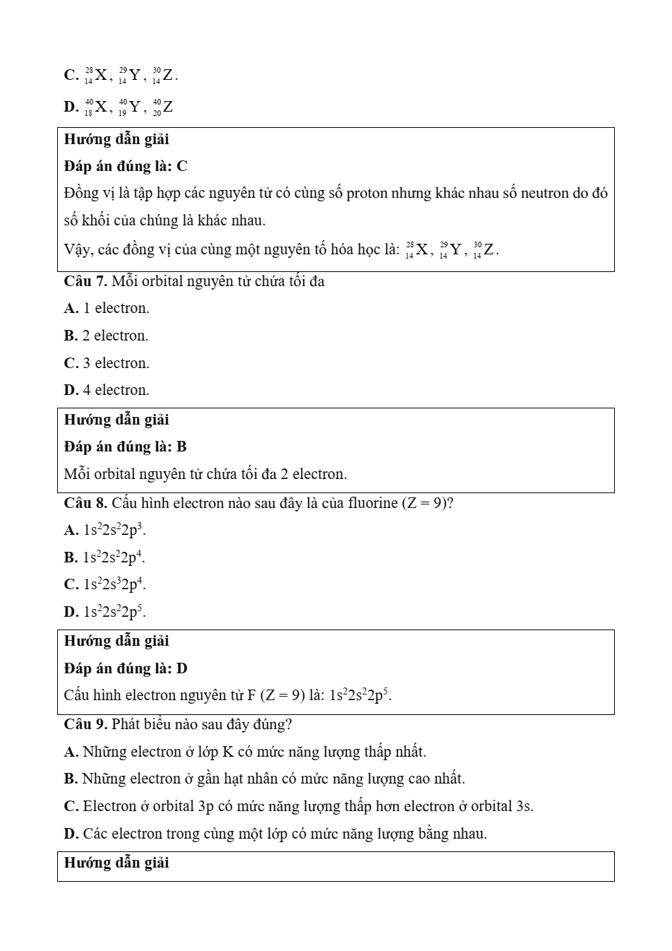 Đề kiểm tra Hóa học 10 Kết nối tri thức Chương 1 (có lời giải)