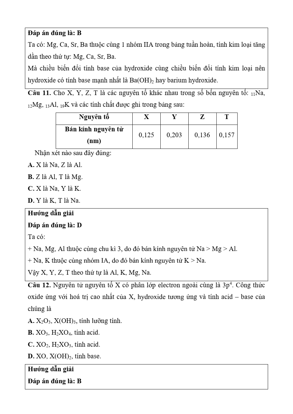 Đề kiểm tra Hóa học 10 Kết nối tri thức Chương 2 (có lời giải)