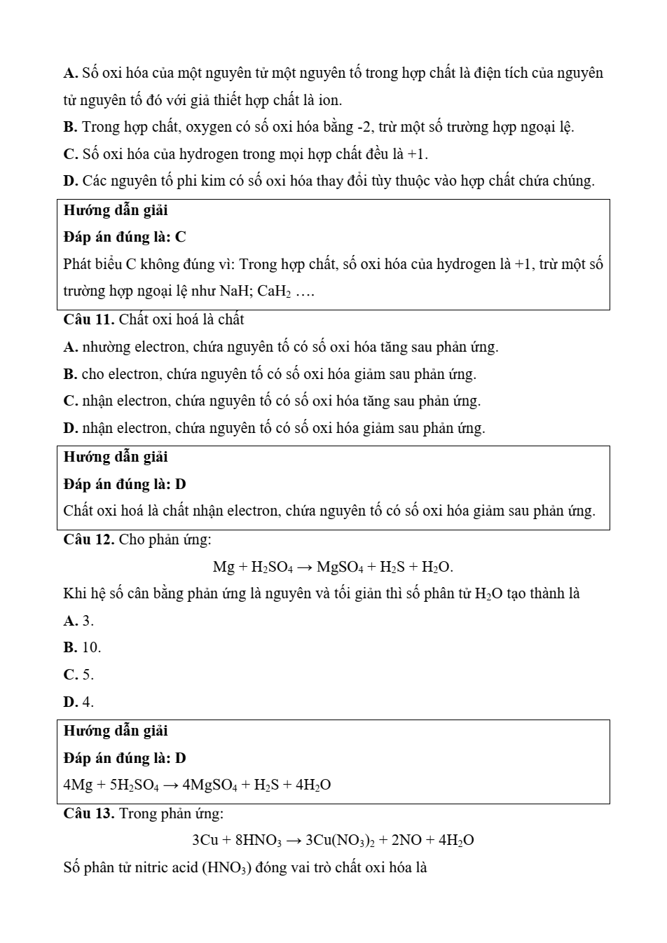 Đề kiểm tra Hóa học 10 Kết nối tri thức Chương 4 (có lời giải)