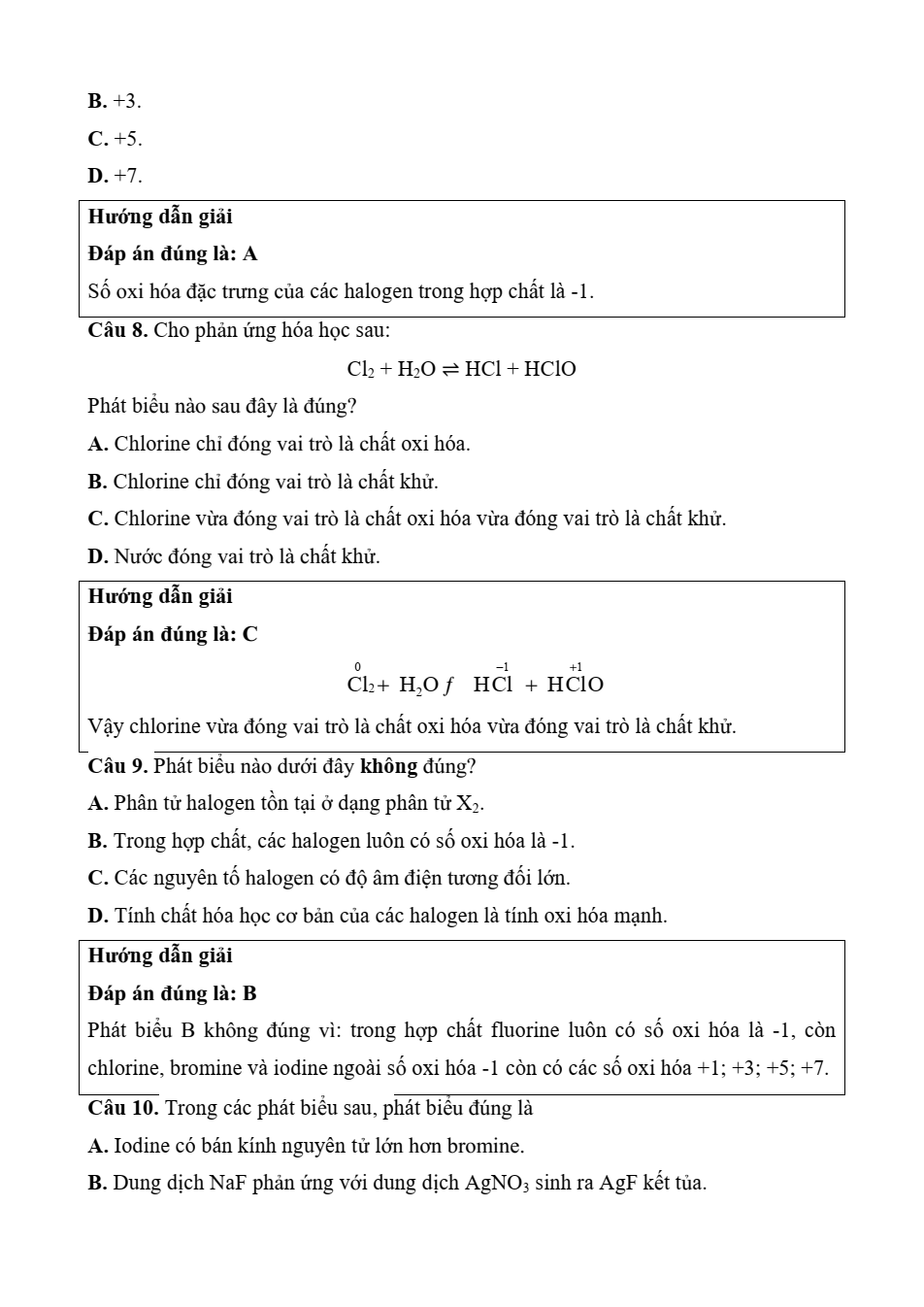 Đề kiểm tra Hóa học 10 Kết nối tri thức Chương 7 (có lời giải)