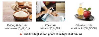 Nhận xét sự khác nhau về thành phần nguyên tố của các hợp chất hữu cơ