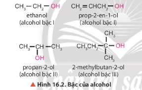 Quan sát Hình 16.1 và Hình 16.2, cho biết nguyên tử carbon liên kết với nhóm chức hydroxy