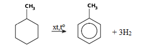 Hoàn thành các phương trình hoá học biểu diễn quá trình refoming alkane điều chế benzene, toluene