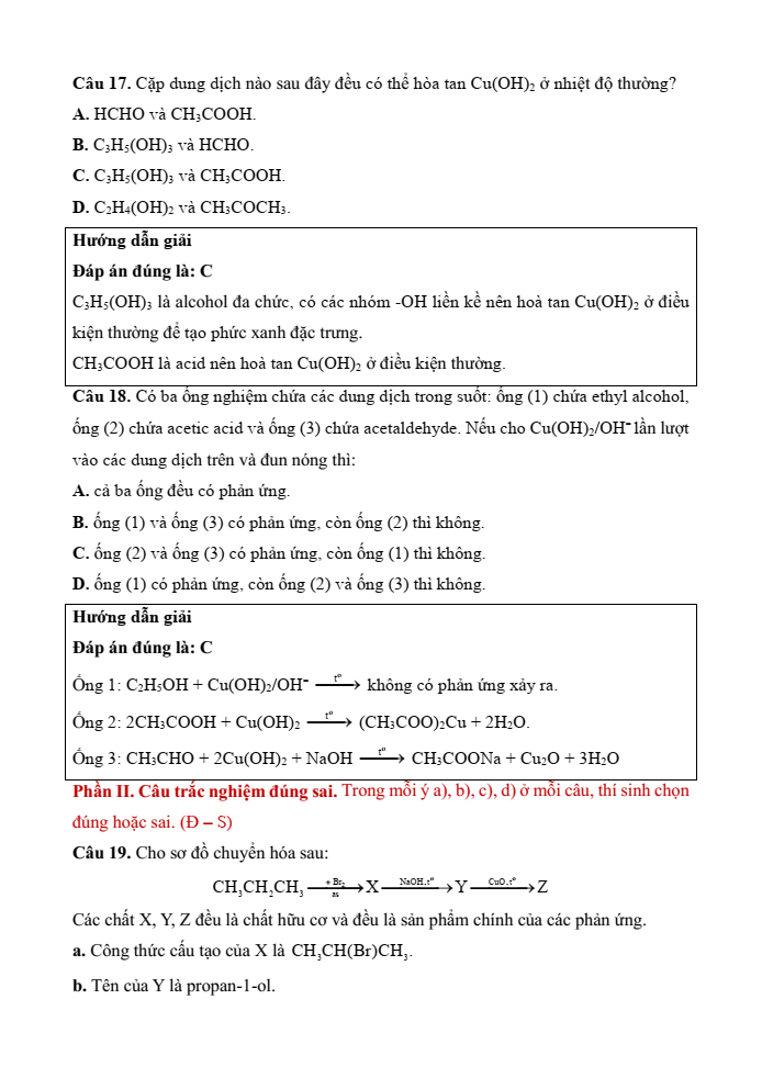 Đề kiểm tra Hóa học 11 Chân trời sáng tạo Chương 6 (có lời giải)