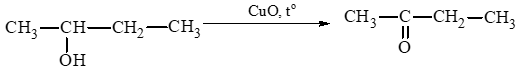 Viết công thức cấu tạo sản phẩm của phản ứng khi oxi hoá các alcohol sau bằng CuO đun nóng