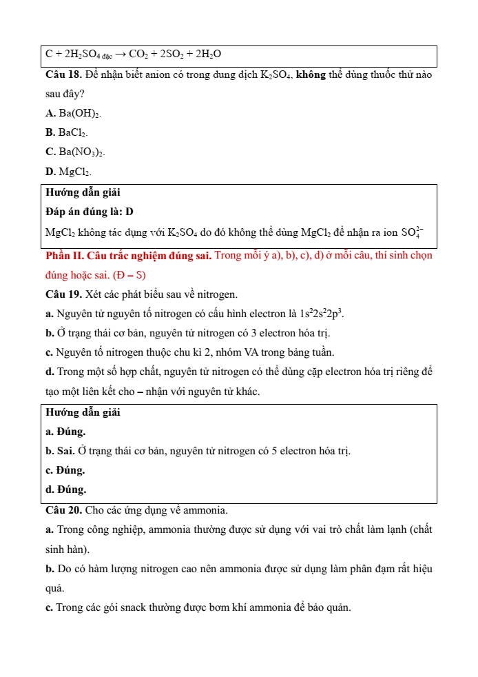 Đề kiểm tra Hóa học 11 Kết nối tri thức Chương 2 (có lời giải)