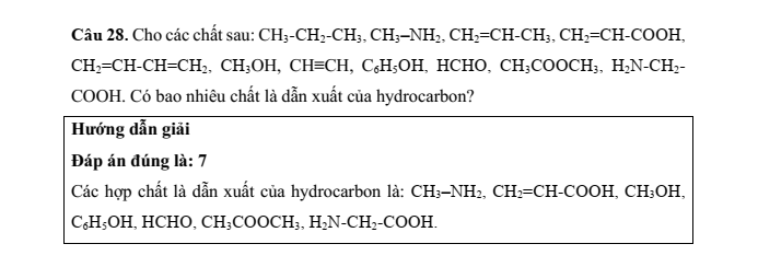 Đề kiểm tra Hóa học 11 Kết nối tri thức Chương 3 (có lời giải)