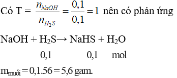 30 Bài tập về Hidro Sunfua (H2S) cực hay, có lời giải