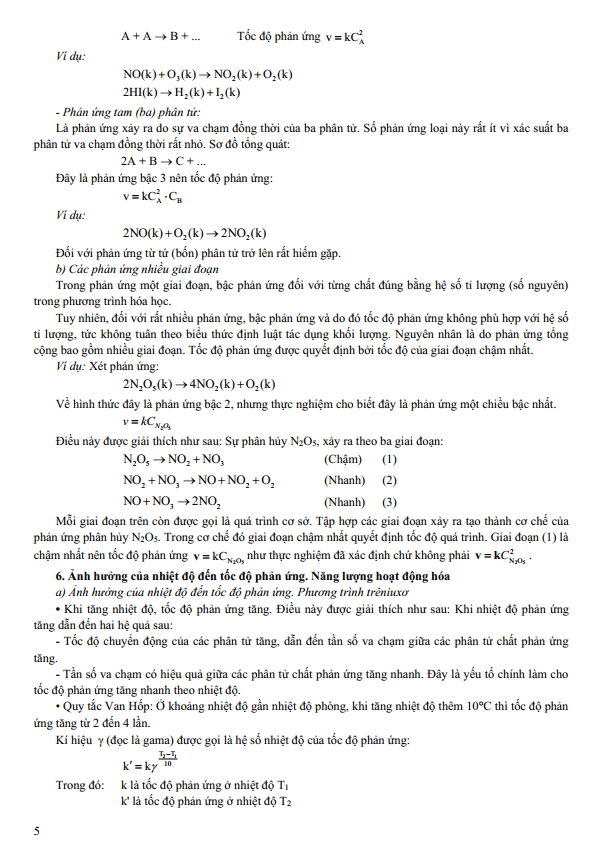 Chuyên đề bồi dưỡng HSG Hóa học 10 Động hóa học (có lời giải)