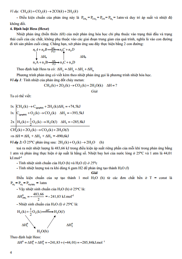 Chuyên đề bồi dưỡng HSG Hóa học 10 Năng lượng của phản ứng hóa học (có lời giải)