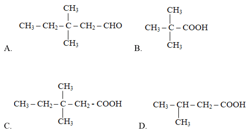 100 câu trắc nghiệm Anđehit, ketone, carboxylic acid có lời giải (cơ bản - phần 3)