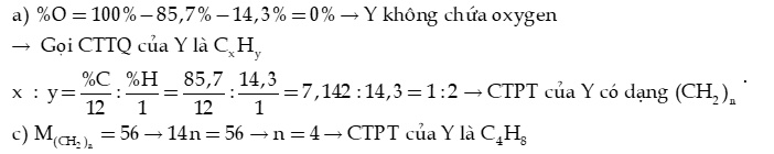 Công thức phân tử hợp chất hữu cơ lớp 11