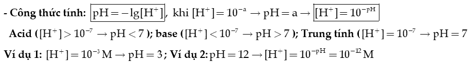 pH của dung dịch. Chất chỉ thị acid- base lớp 11