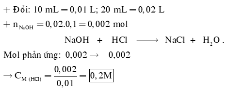 Chuẩn độ Acid- Base lớp 11