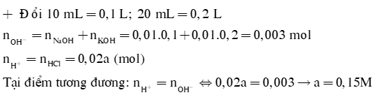 Chuẩn độ Acid- Base lớp 11