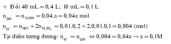 Chuẩn độ Acid- Base lớp 11