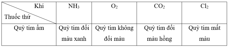 Cách nhận biết một số chất khí (hay, chi tiết nhất)