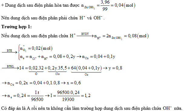 Bài tập điện phân nâng cao có lời giải