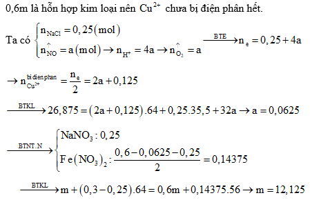 Bài tập điện phân nâng cao có lời giải