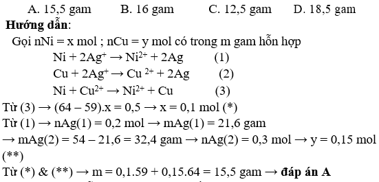 Bài tập kim loại tác dụng với dung dịch muối cơ bản có lời giải