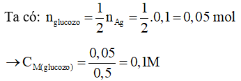 Bài tập về phản ứng tráng gương của glucozơ, fructozơ và cách giải