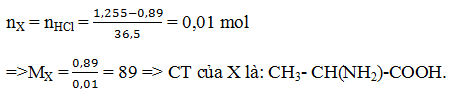 Cách giải bài tập Amino Axit tác dụng với Axit hay, chi tiết | Lý thuyết và Bài tập Hóa học 12 có đáp án