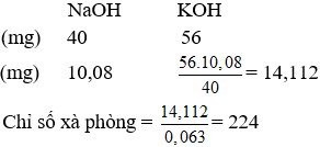 Phương pháp giải bài tập Xác định chỉ số xà phòng hóa của chất béo hay, chi tiết | Hóa học lớp 12