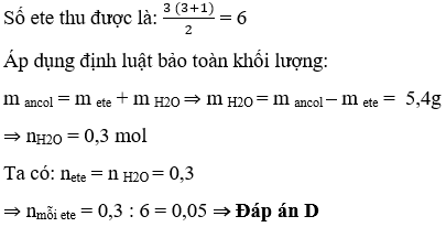 Phương pháp bảo toàn khối lượng trong hóa học hữu cơ hay, chi tiết, có lời giải