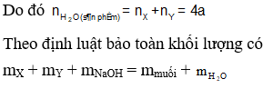 Phương pháp bảo toàn khối lượng trong hóa học hữu cơ hay, chi tiết, có lời giải