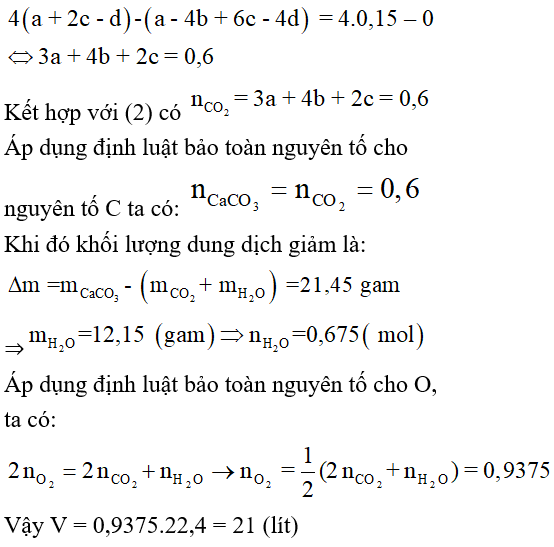 Phương pháp bảo toàn nguyên tố trong hóa học hữu cơ hay, chi tiết, có lời giải