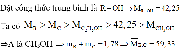 Phương pháp trung bình trong hóa học cực hay, chi tiết, có lời giải