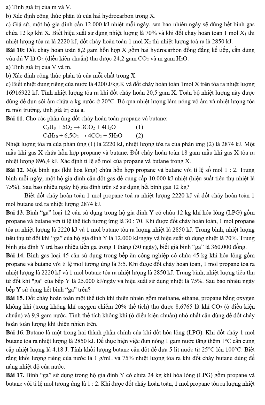 Chuyên đề bồi dưỡng HSG Hóa học 9 Alkane (có lời giải)