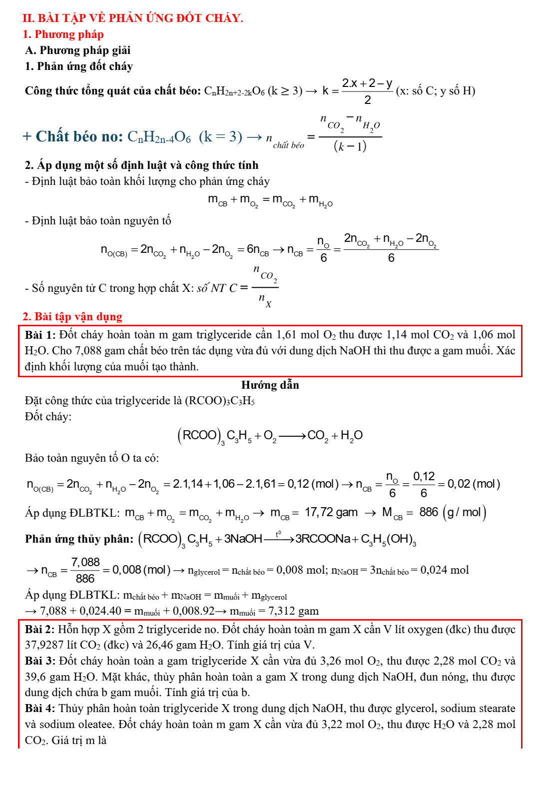 Chuyên đề bồi dưỡng HSG Hóa học 9 Lipid – chất béo (có lời giải)