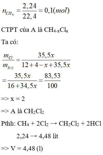 Trắc nghiệm Hóa 9 Bài 36 (có đáp án): Metan (phần 2)