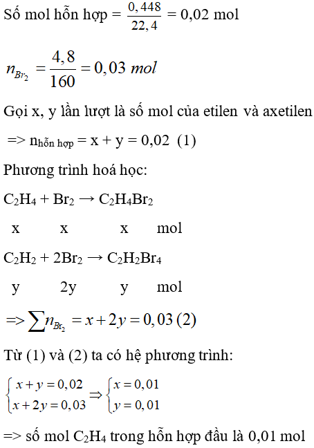 Trắc nghiệm Hóa 9 Bài 38 (có đáp án): Axetilen (phần 2)