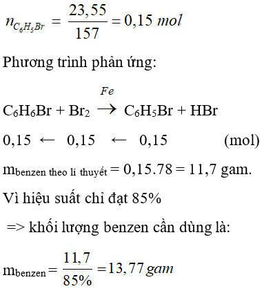 Trắc nghiệm Hóa 9 Bài 39 (có đáp án): Benzen (phần 2)