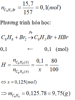 Trắc nghiệm Hóa 9 Bài 39 (có đáp án): Benzen (phần 2)