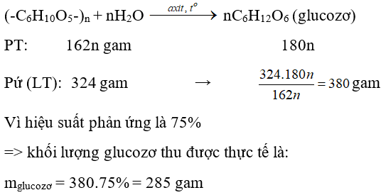 Trắc nghiệm Hóa 9 Bài 52 (có đáp án): Tinh bột và xenlulozơ (phần 2)