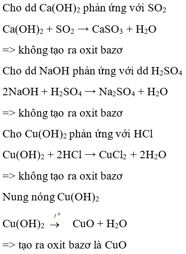 Trắc nghiệm Hóa 9 Bài 7 (có đáp án): Tính chất hóa học của bazơ (phần 2)