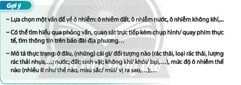 Tìm hiểu và mô tả thực trạng môi trường tự nhiên tại địa phương