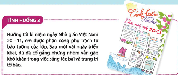 Đóng vai các nhân vật thể hiện trách nhiệm hoàn thành nhiệm vụ của nhóm