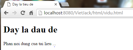 Ví dụ HTML