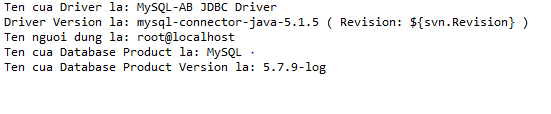 DatabaseMetaData trong JDBC