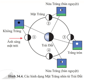 Các hình dạng nhìn thấy của Mặt Trăng