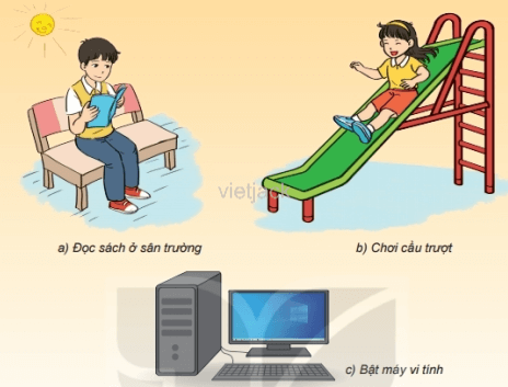 Gọi tên dạng năng lượng chính được sử dụng trong mỗi tình huống sau đây