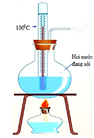 Nhiệt độ của hơi nước đang sôi trong thang nhiệt độ celsius là | Khoa học tự nhiên lớp 6 (ảnh 1)