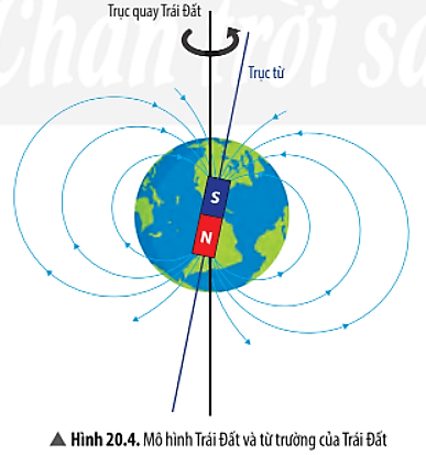 Quan sát Hình 20.4, em hãy cho biết độ lớn của từ trường Trái Đất tại Xích đạo lớn hơn