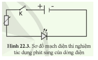 Trong quá trình làm thí nghiệm ở hình 22.3 chỉ ra các trường hợp đóng công tắc nhưng trong mạch vẫn không có dòng điện