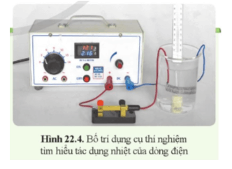 Chuẩn bị Biến áp nguồn loại có điện áp không đổi đến 24 V cốc đựng nước điện trở dạng dây quấn