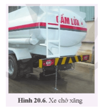 Xe chở xăng khi di chuyển thường kéo theo một đoạn dây xích (hình 20.6)